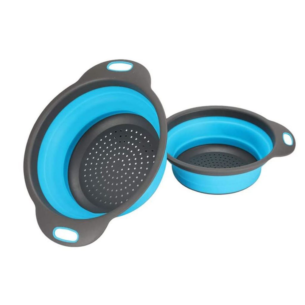 MyKitchen®2 Foldable Strainers, Food-Grade Silicone Kitchen Strainer ...